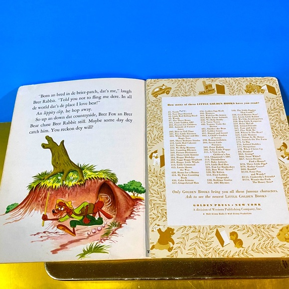 WALT DISNEY PRESENTS UNCLE REMUS A LITTLE GOLDEN BOOK HARDCOVER Copyright 1947 - Picture 14 of 14